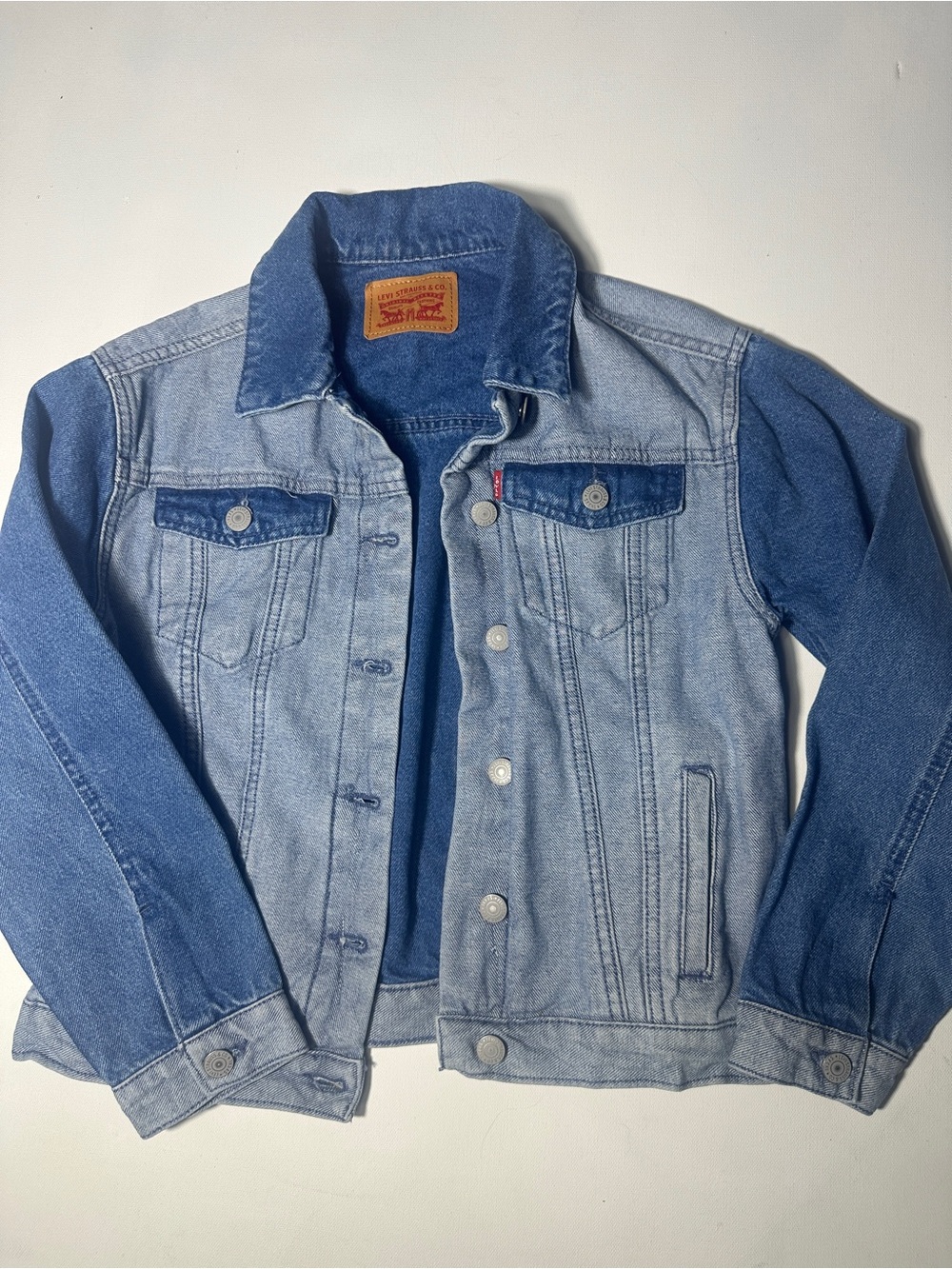 Levi's Kids Two-Tone Light and Dark Blue Denim Jacket